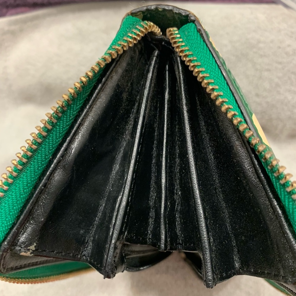 Kate Spade Lacey Zip Green and Cream Polka Dot Wallet - Picture 11 of 13